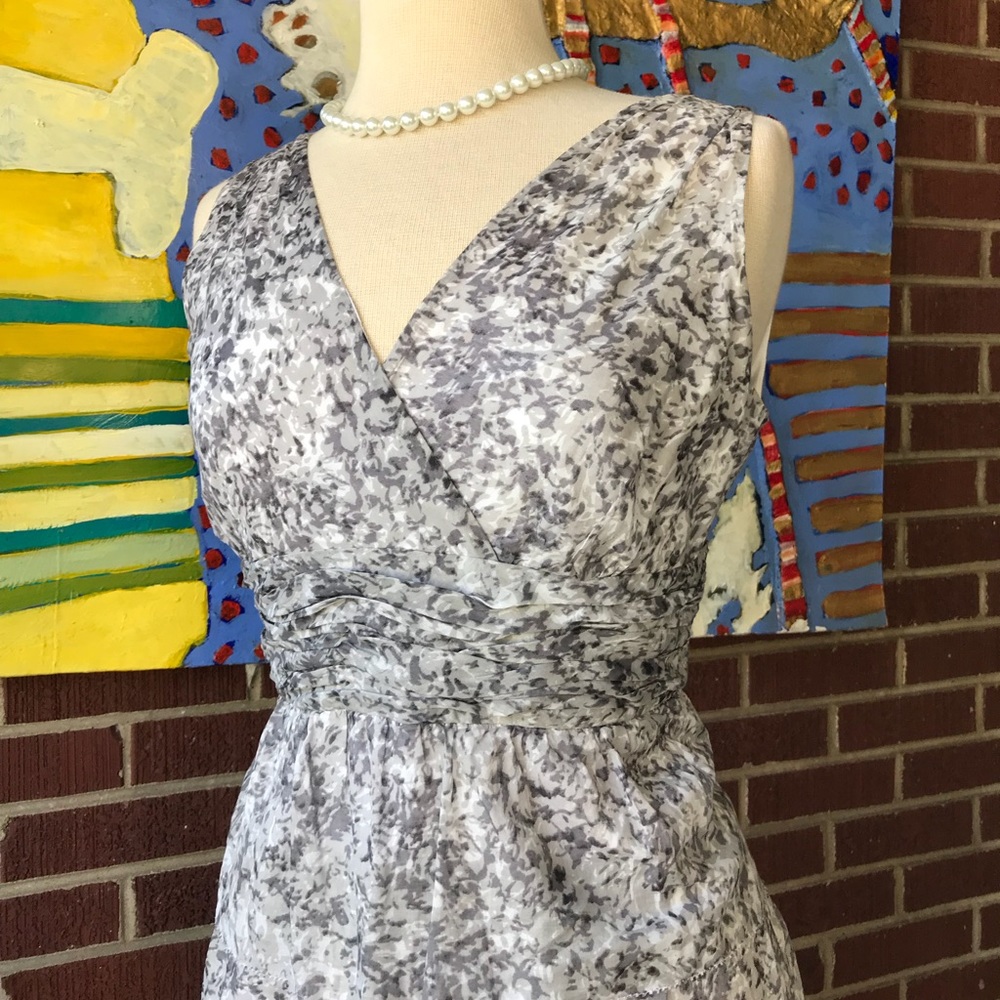 Talbots Ruched And Layered Petite Dress - Picture 6 of 8